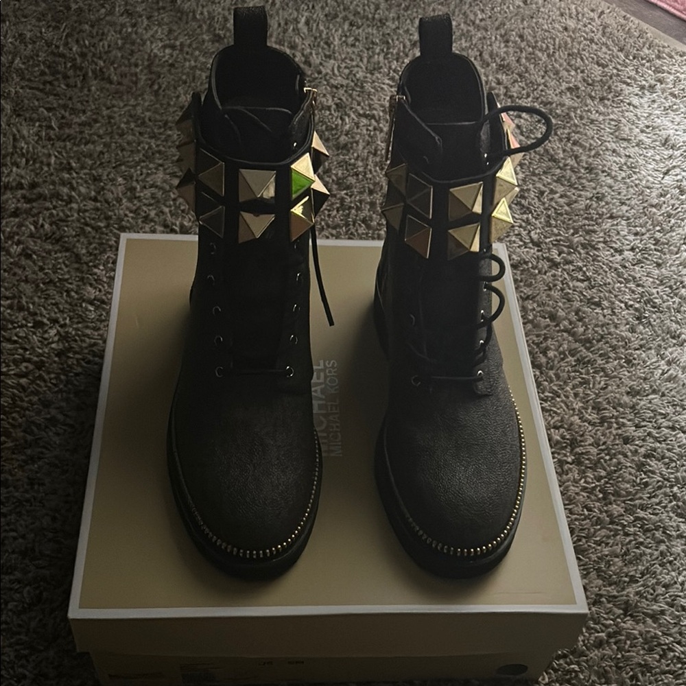 Studded Black Ankle Boots